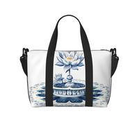 Phayah Celadon Lotus Flower Crossbody Travel Bag Overnighter Duffel Bags Carry On Size Ideal For School Or Overnight Travel Bag