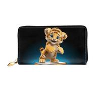 PHAYAH Cell Phone Tiger Pattern Women'S Wallet Long Clutch Zip Around Travel Leather Purse Large Capacity Credit Card Holder
