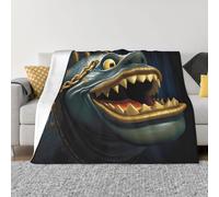 PHAYAH Chained Fish Pattern Ultra-Soft Micro Blanket Flannel Blankets for Couch Sofa Bed Living Room Office Lunch Break 50"X40"