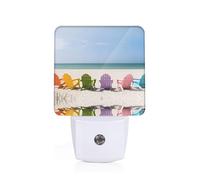 PHAYAH Chairs Beside The Blue Sea Sky Pattern Plug-in Night Light Led Light Dusk to Dawn Sensor for Corridors Bedrooms Children's Rooms Stairs