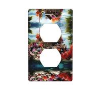 Phayah Chalet by The Sea Pattern Decorative Outlet Covers Receptacle Duplex Light Switch Plate Single Dual Plug Covers