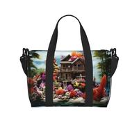 Phayah Chalet by The Sea Travel Duffle Bag Weekender Overnight Gym Tote for Women Girls Shoulder Bag Workout Water Resistant