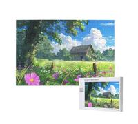 Phayah Chalet In The Grassland Jigsaw Puzzles For Adults 1000 Pieces.Home Decor Birthday Party For Men Women 29.5 X 19.7"