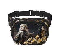Phayah Champagne Flower Hawk Waist Pack Bag,Fanny Pack For Men,Women, Workout Traveling Casual Running Hiking Cycling, Bum Bag