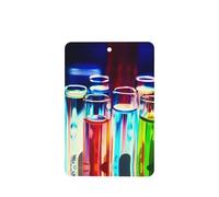 Phayah Chemistry Test Tube Pattern Lavender Scent Car Air Freshener Rectangle Card Hanging Hanging Scented Card 4 Pcs For Cars Closet Drawer Eliminate