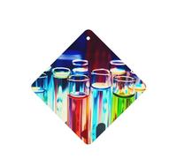 Phayah Chemistry Test Tube Pattern Lavender Scent Car Air Freshener Square Card Hanging Hanging Scented Card 4 Pcs For Cars Closet Drawer Eliminate