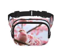 Phayah Cherry Blossom And Bird Pattern Fanny Waist Packs For Men Women, Waist Bag Hip Pack For Travel Hiking Running Outdoor Sports