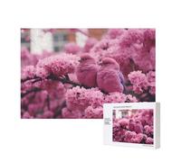 Phayah Cherry Blossom And Tits Puzzles For Adults 300 Pieces For Home Decor Children'S Intelligence Development Toys 15.7 X 11"
