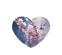 Phayah Cherry Blossoms In The Water Pattern Lavender Scent Car Air Freshener Heart Shape Card Hanging Hanging Scented Card 4 Pcs For Cars Closet Shoe