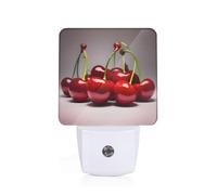 PHAYAH Chilean Cherries Pattern Led Night Light Decor Nightlights for Bedroom, Bathroom Hallway, Kitchen, with Dusk to Dawn Auto Sensors