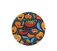 Phayah Chili Pepper Funny Pack Pattern Lavender Scent Car Air Freshener Round Shape Card Hanging Hanging Scented Card 6 Pcs For Cars Closet Shoe