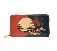 PHAYAH Chinese Plum Blossom Pattern Women'S Wallet Long Clutch Zip Around Travel Leather Purse Large Capacity Credit Card Holder