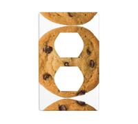 Phayah Chocolate Cookie Pattern Wall Plateoutlet Cover, Decorative Wall Plate Size 4.5x2.76 Inches for Residential and Commercial Areas