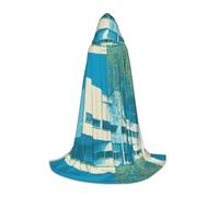 Phayah Christma Hoodie Halloween Witch Witchcraft Robe | Le Corbusier; France Pattern Hooded Poncho For Cosplay Halloween Costume Party Masquerade