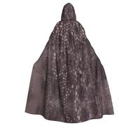 PHAYAH Classic Snake Skin Pattern Hooded Poncho Unisex Christmas Hoodie For Cosplay Halloween Costume Party Masquerade