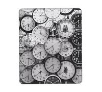 Phayah Clock Art Pattern Mouse Pads, Portable Wireless Mouse Pad, Non-Slip Rubber Base Laptop Mousepad Smooth Surface for Office & Travel 10 X 12 Inch