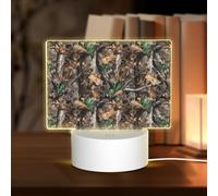 PHAYAH Cold Tree Camouflage Pattern Acrylic Night Light with USB Port Touch Switch Birthday Thanksgiving Presents for Family Friends