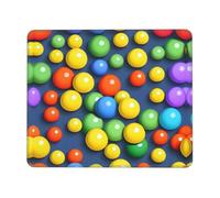 PHAYAH Colorful Balls Pattern Mouse Pad with Anti-Fray Stitching with Non-Slip Rubber Base, Gaming Mouse Mat for Laptop, Office & Home 7.9 X 9.5 in