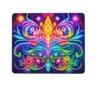 PHAYAH Colorful Butterfly Pattern Mouse Pads, Portable Wireless Mouse Pad, Non-Slip Rubber Base Laptop Mousepad Smooth Surface for Office & Travel 7.9 X 9.5 in