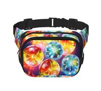 Phayah Colorful Circles Pattern Fanny Waist Packs For Men Women, Waist Bag Hip Pack For Travel Hiking Running Outdoor Sports