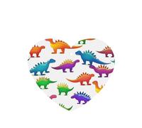 Phayah Colorful Dinosaur Pattern Lavender Scent Car Aroma Heart Shape Hanging Fragrance Tablet Car Interior Fragrance Freshener 6p