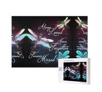 Phayah Colorful Dragonfly Pattern Puzzle Unique Jigsaw Wall Art Picture For Home Decoration 300 Pcs