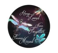 PHAYAH Colorful Dragonfly Round Non-Slip Rubber Mouse Pad- Durable And Comfortable For Office, Gaming, And Learning 8in1 Pc