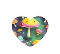 Phayah Colorful Dream Mushroom Pattern Lavender Scent Car Aroma Heart Shape Hanging Fragrance Tablet Car Interior Fragrance Freshener 4p