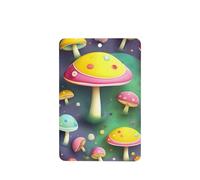 Phayah Colorful Dream Mushroom Pattern Lavender Scent Car Aroma Rectangle Hanging Fragrance Tablet Car Interior Fragrance Freshener 4p