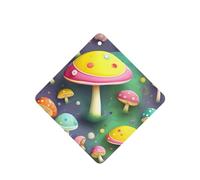 Phayah Colorful Dream Mushroom Pattern Lavender Scent Car Aroma Square Hanging Fragrance Tablet Car Interior Fragrance Freshener 6p
