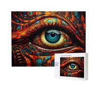 Phayah Colorful Eyes Jigsaw Puzzles for Adults 500 Pieces.Home Decor Birthday Party for Men Women 20.4 X 15