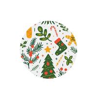 Phayah Colorful Fir Tree Wreath Pattern Lavender Scent Car Air Freshener Round Shape Card Hanging Hanging Scented Card 4 Pcs For Cars Closet Shoe