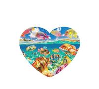 Phayah Colorful Fish Pattern Lavender Scent Car Air Freshener Heart Shape Card Hanging Hanging Scented Card 4 Pcs For Cars Closet Drawer