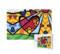 Phayah Colorful Heart Puzzles For Adults 300 Pieces For Home Decor Intelligence Development Toys 15.7 X 11"