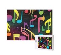 Phayah Colorful Musicn Otat Puzzles 300 Piece For Jigsaw Puzzle Wooden Puzzle For Family Friend Home Decor Wall Art 15.7 X 11 In