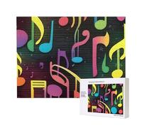 Phayah Colorful Musicn Otat Puzzles 500 Piece For Jigsaw Puzzle Wooden Puzzle For Family Friend Home Decor Wall Art 20.4 X 15 In