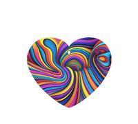 Phayah Colorful Pattern Lavender Scent Car Aroma Heart Shape Hanging Fragrance Tablet Car Interior Fragrance Freshener 6p
