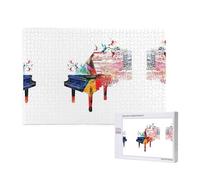 Phayah Colorful Piano Keyboard Music Pattern Puzzle Unique Jigsaw Wall Art Picture For Home Decoration 1000 Pcs