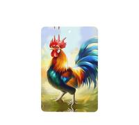 Phayah Colorful Rooster Pattern Lavender Scent Car Air Freshener Rectangle Card Hanging Hanging Scented Card 4 Pcs For Cars Closet Shoe