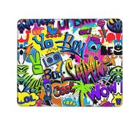 Phayah Colorful Spray Pattern Pattern Mouse Pad with Anti-Fray Stitching with Non-Slip Rubber Base, Gaming Mouse Mat for Laptop, Office & Home 8.3 X 10.3 in