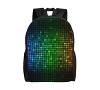 PHAYAH Colorful Square Pattern Casual Shoulders Classical Basic Travel Backpack Travel And Outdoor Activities