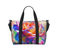 Phayah Colorful Streaming Roses Crossbody Travel Bag Overnighter Duffel Bags Carry On Size Ideal For School Or Overnight Travel Bag