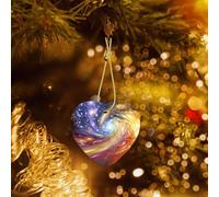 Phayah Colorful Vortex Pattern Hristmas Ceramic Heart Pendant Christmas Tree Ornaments Homefor Gatherings Decoration
