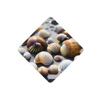 Phayah Conch On The Beach Pattern Lavender Scent Car Aroma Square Hanging Fragrance Tablet Car Interior Fragrance Freshener 6p