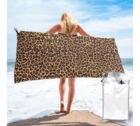 PHAYAH Cool Cheetah Leopard Printed Towels Ultra Fine Fiber Absorbent Bath Towel 31.5"X63" Quickly Bath Sheet Soft Swim Tenugui