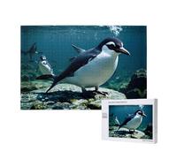 Phayah Cool Fish Penguin Puzzles 1000 Piece For Jigsaw Puzzle Wooden Puzzle Forfamily Friend Home Decor Wall Art 29.5 X 19.7 In