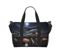 Phayah Cool Future City Travel Duffel Bag Handbag Carry-On Luggage Bag Overnight Foldable Unisex Airline Travel Personal Items Bag