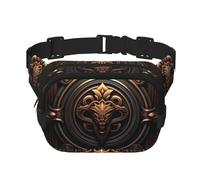Phayah Copper Relief Devil Pattern Fanny Waist Packs For Men Women, Waist Bag Hip Pack For Travel Hiking Running Outdoor Sports