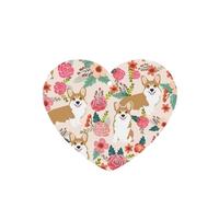 Phayah Corgi Floral Flowers Spring Garden Pattern Lavender Scent Car Air Freshener Heart Shape Card Hanging Hanging Scented Card 6 Pcs For Cars Closet Shoe