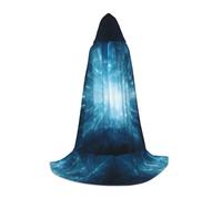 PHAYAH Cosmic Rays Pattern Hooded Poncho Unisex Christmas Hoodie For Cosplay Halloween Costume Party Masquerade M